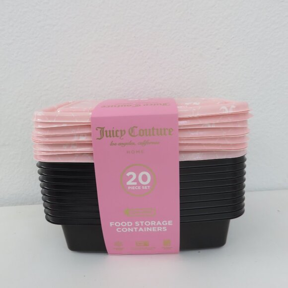 (#103) Juicy Couture14pc Lovely Pink JC Logo Print Food Storage Containers Set - Picture 4 of 5